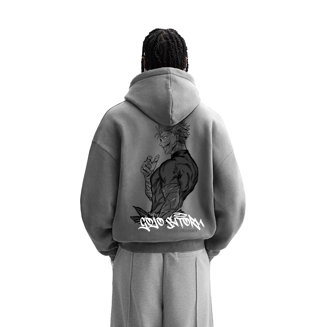 Grey streetwear hoodie sale