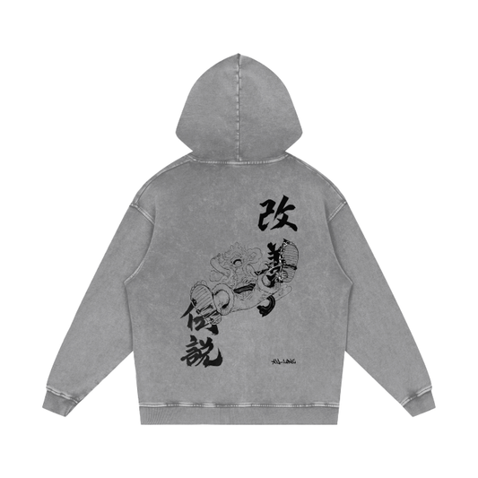 Luffy Gear 5 Streetwear Hoodie Washed - AY-Line Anime