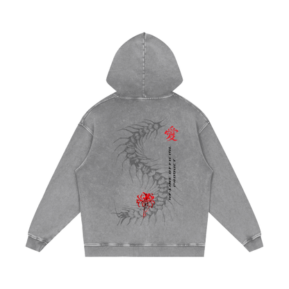 Tokyo Ghoul Centipede Streetwear Hoodie Grey Washed - AY-Line Anime