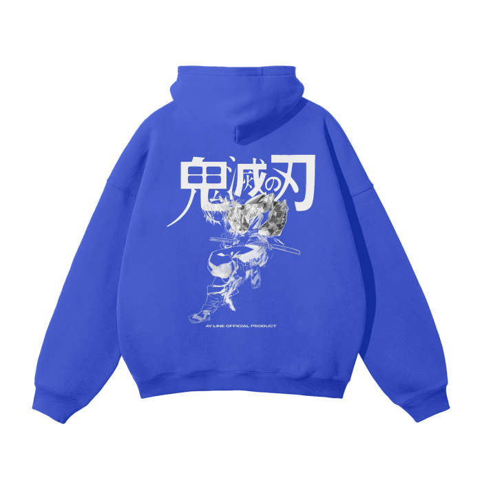 Giyu Tomioka Streetwear Hoodie Blue - AY-Line Anime