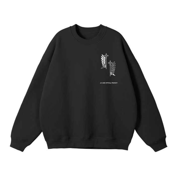 Survey Corps Streetwear Sweatshirt Black - AY-Line Anime