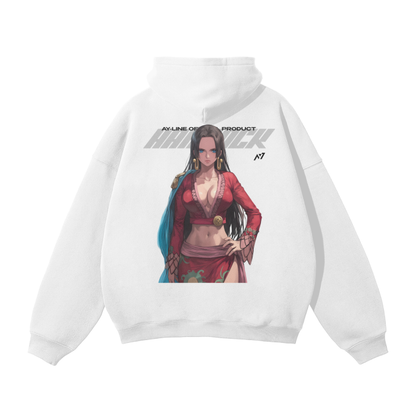 Boa Hancock Y2K Streetwear Hoodie White - AY-Line Anime