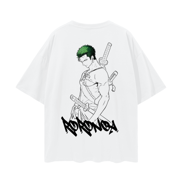 Zoro Graffiti Streetwear Shirt White - AY-Line Anime