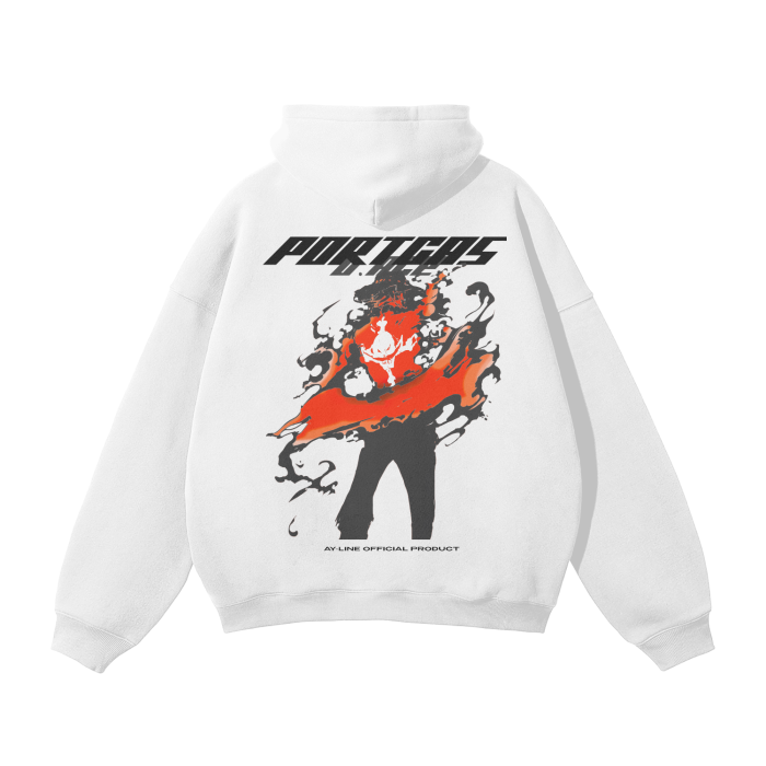 Ace Y2K Streetwear Hoodie White - AY-Line Anime