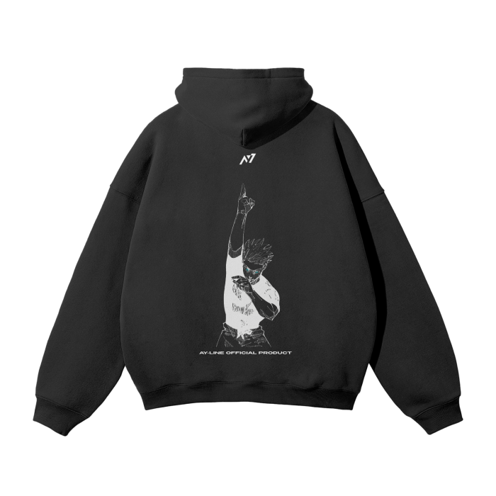 Hollow Purple Streetwear Hoodie Black - AY-Line Anime