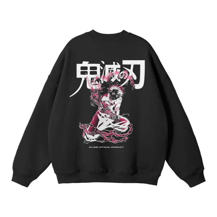 Tanjiro Streetwear Sweatshirt Black - AY-Line Anime