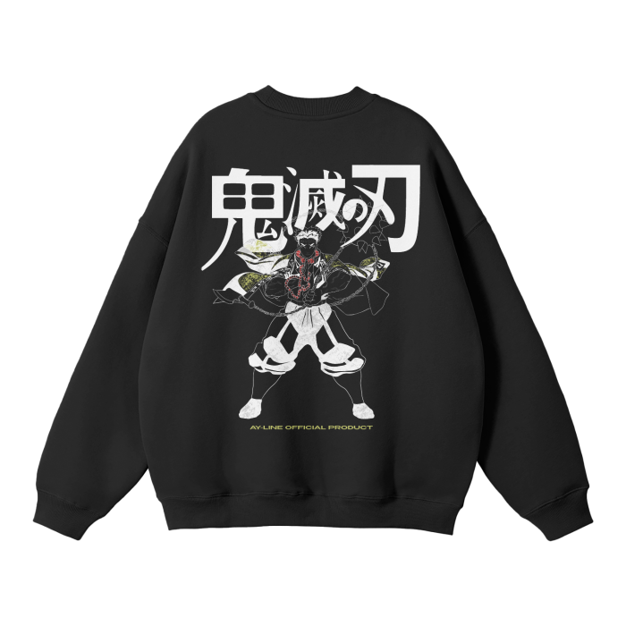 Gyomei Himejima Streetwear Sweatshirt Black - AY-Line Anime