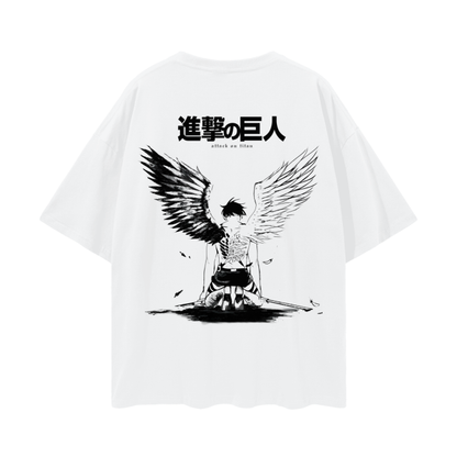 Eren Fallen Angel Streetwear Shirt White - AY-Line Anime