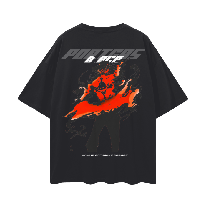 Ace Y2K Streetwear Shirt Black - AY-Line Anime