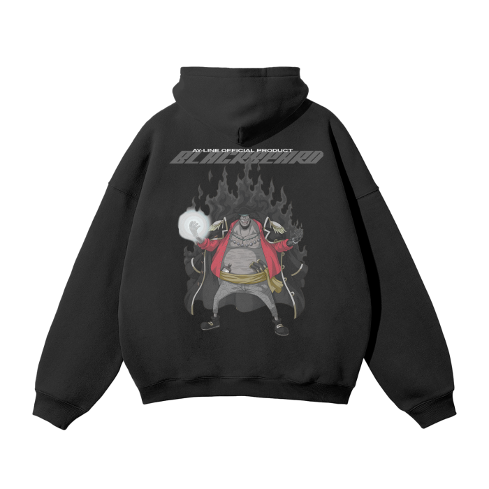 Blackbeard Y2K Streetwear Hoodie Black - AY-Line Anime