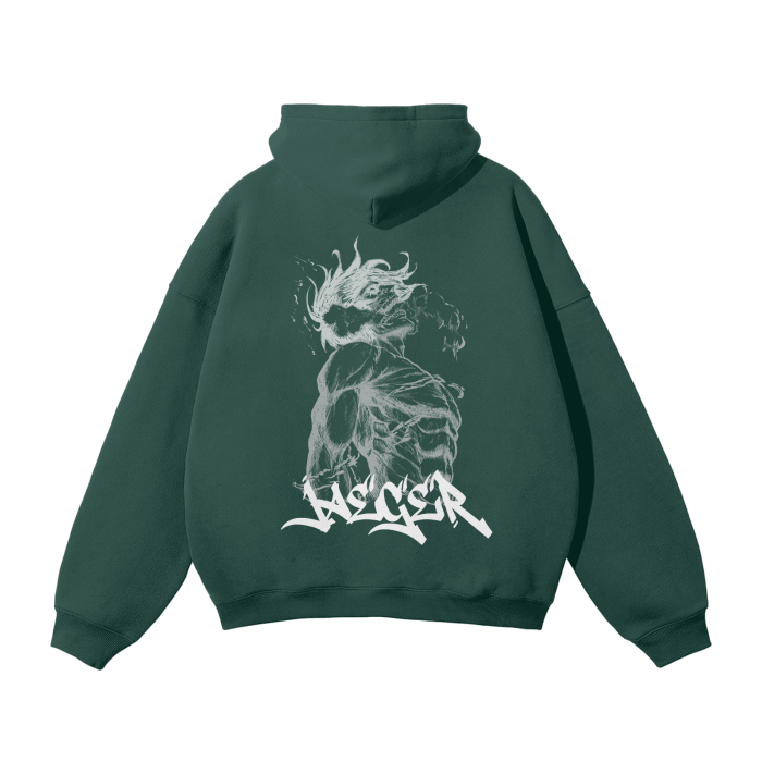 Eren Graffiti Streetwear Hoodie Green - AY-Line Anime