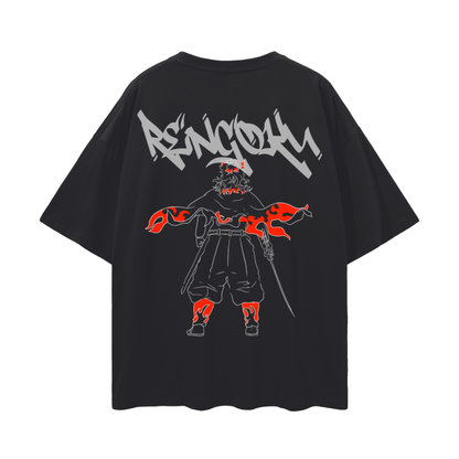 Rengoku Graffiti Streetwear Shirt Black - AY-Line Anime