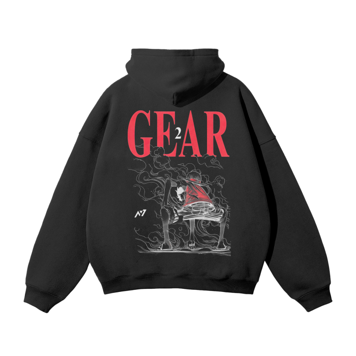 Luffy Gear 2 Streetwear Hoodie - AY-Line Anime