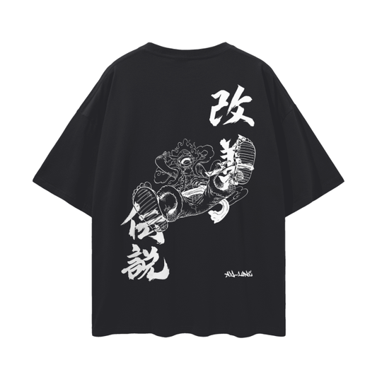 Luffy Gear 5 Streetwear Shirt Black - AY-Line Anime