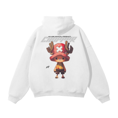 Chopper Y2K Streetwear Hoodie White - AY-Line Anime