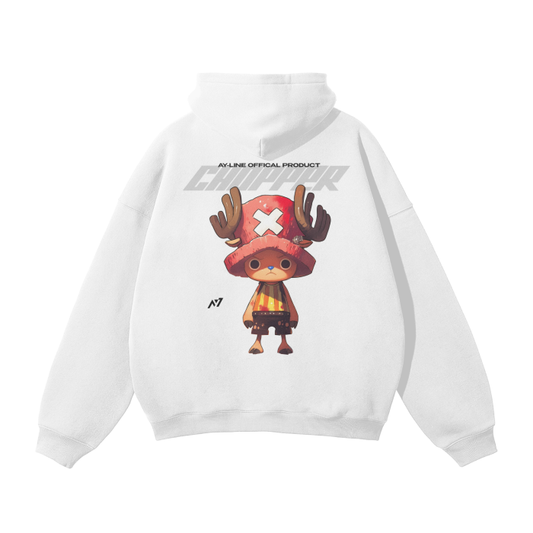 Chopper Y2K Streetwear Hoodie White - AY-Line Anime