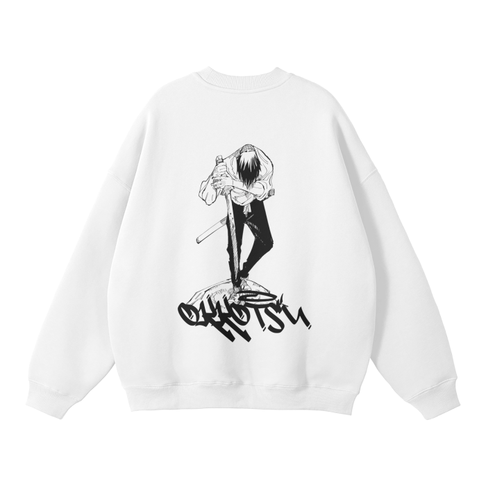 Yuta Graffiti Streetwear Sweatshirt White - AY-Line Anime