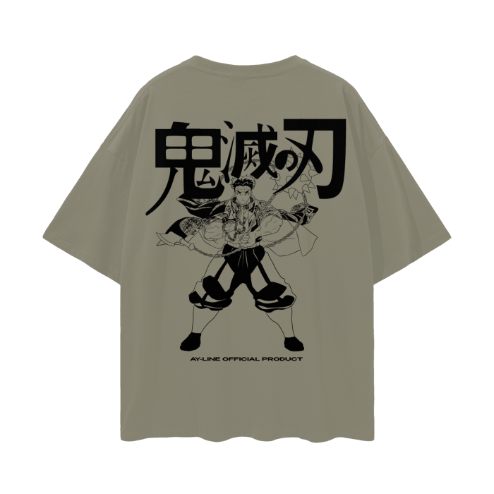 Gyomei Himejima Streetwear Shirt Brown - AY-Line Anime