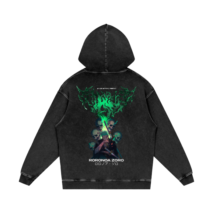 Roronoa Zoro Washed Hoodie - AY-Line Anime