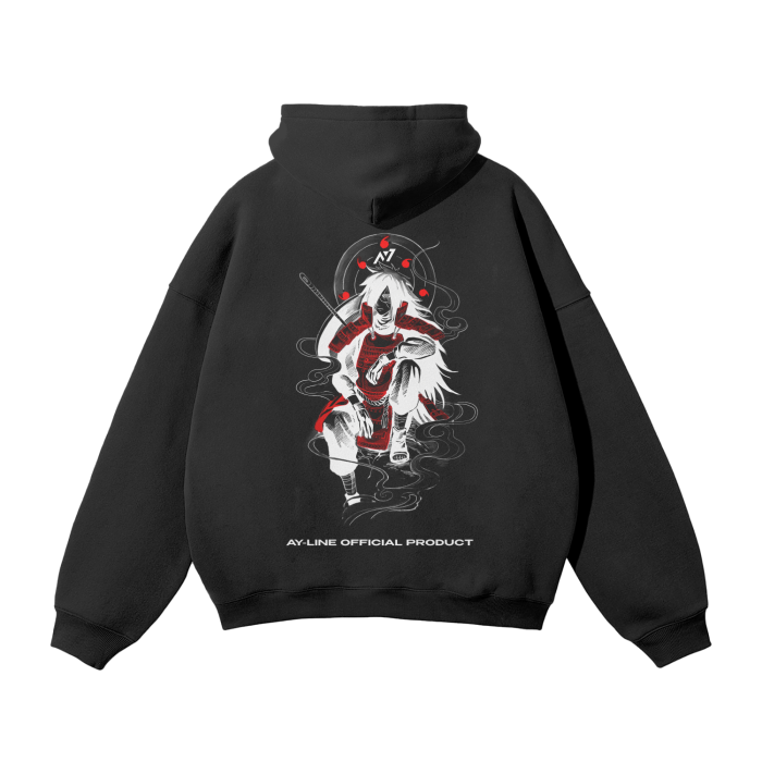 Eye of the Moon Streetwear Hoodie Black - AY-Line Anime