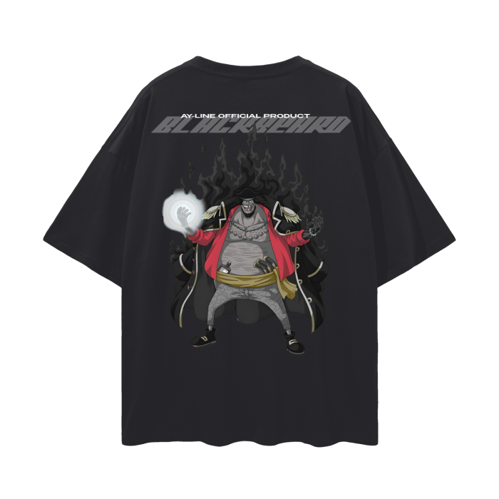 Blackbeard Y2K Streetwear Shirt Black - AY-Line Anime