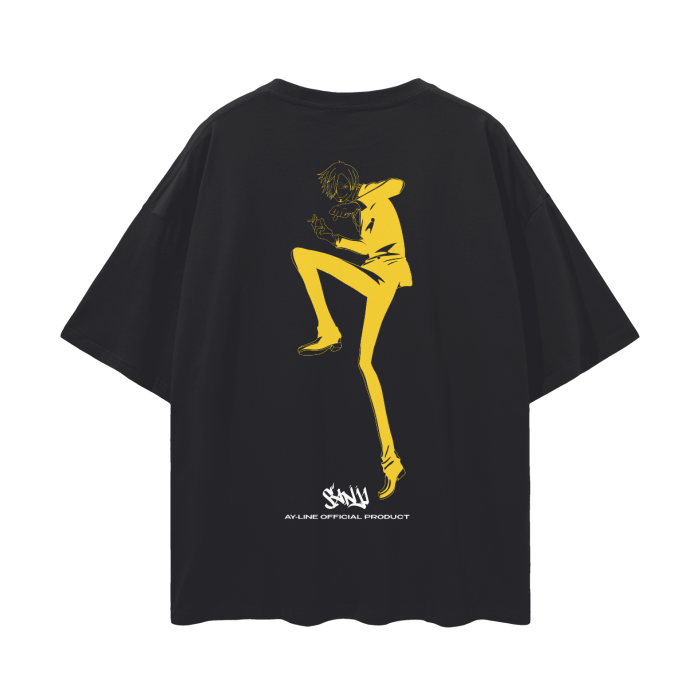 Sanji Neon Streetwear Shirt Black - AY-Line Anime