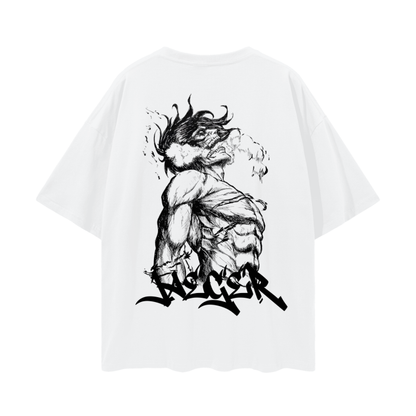 Eren Graffiti Streetwear Shirt White - AY-Line Anime