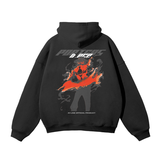 Ace Y2K Streetwear Hoodie Black - AY-Line Anime