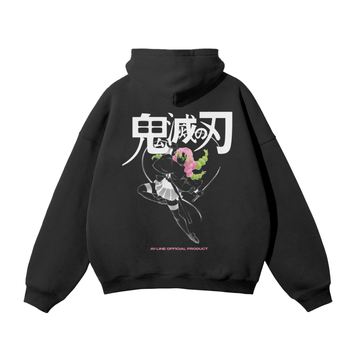 Mitsuri Streetwear Hoodie Black - AY-Line Anime