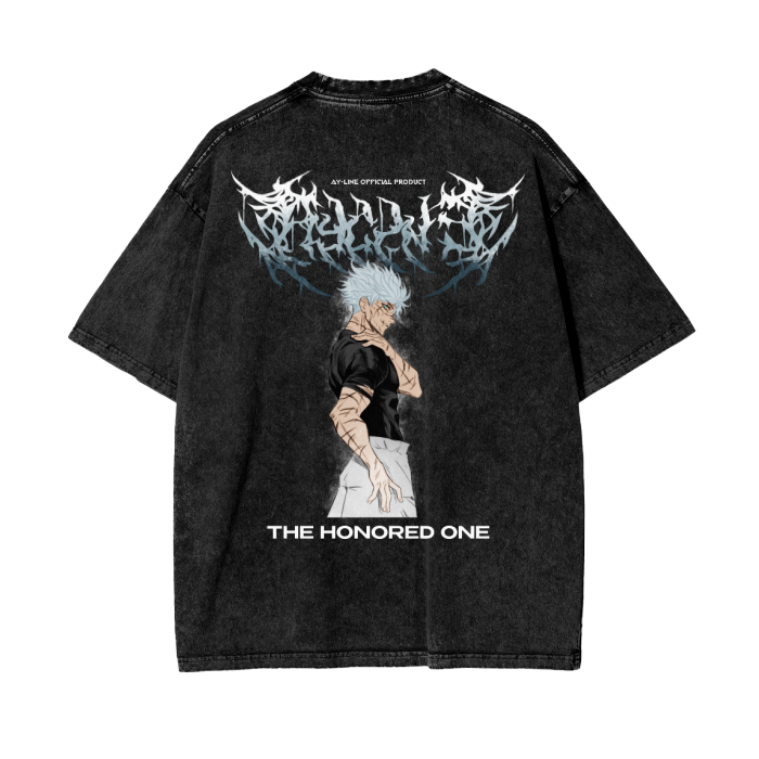 The Honored One Metal Streetwear Shirt Washed - AY-Line Anime