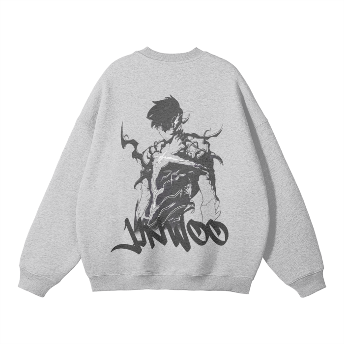 Sung Jin-woo Graffiti Streetwear Sweatshirt Grey - AY-Line Anime