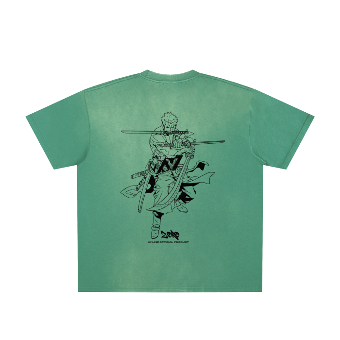 Zoro Streetwear Washed Shirt Green - AY-Line Anime