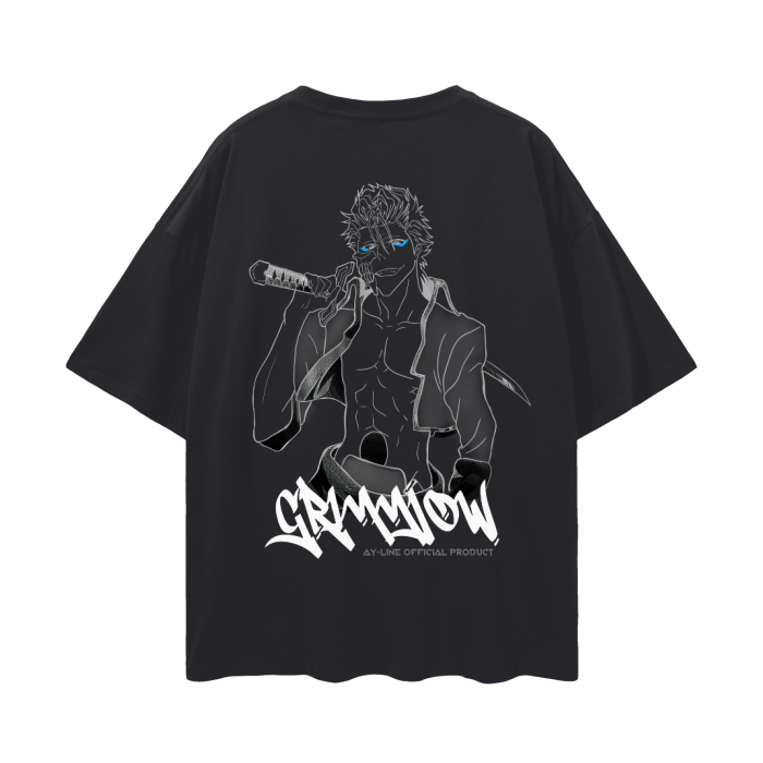 Grimmjow Graffiti Streetwear Shirt Black - AY-Line Anime