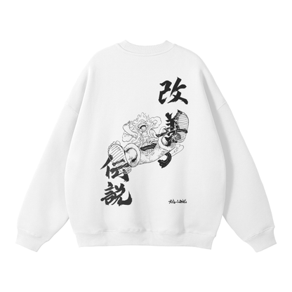 Luffy Gear 5 Streetwear Sweatshirt White - AY-Line Anime