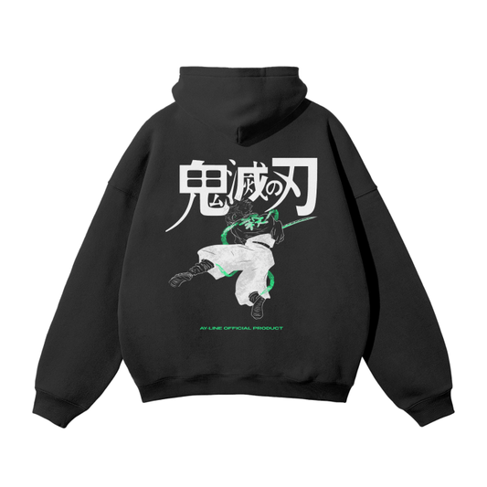 Sanemi Shinazugawa Streetwear Hoodie Black - AY-Line Anime