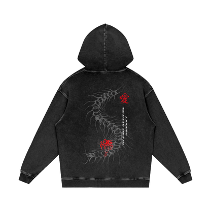 Tokyo Ghoul Centipede Streetwear Hoodie Black Washed - AY-Line Anime