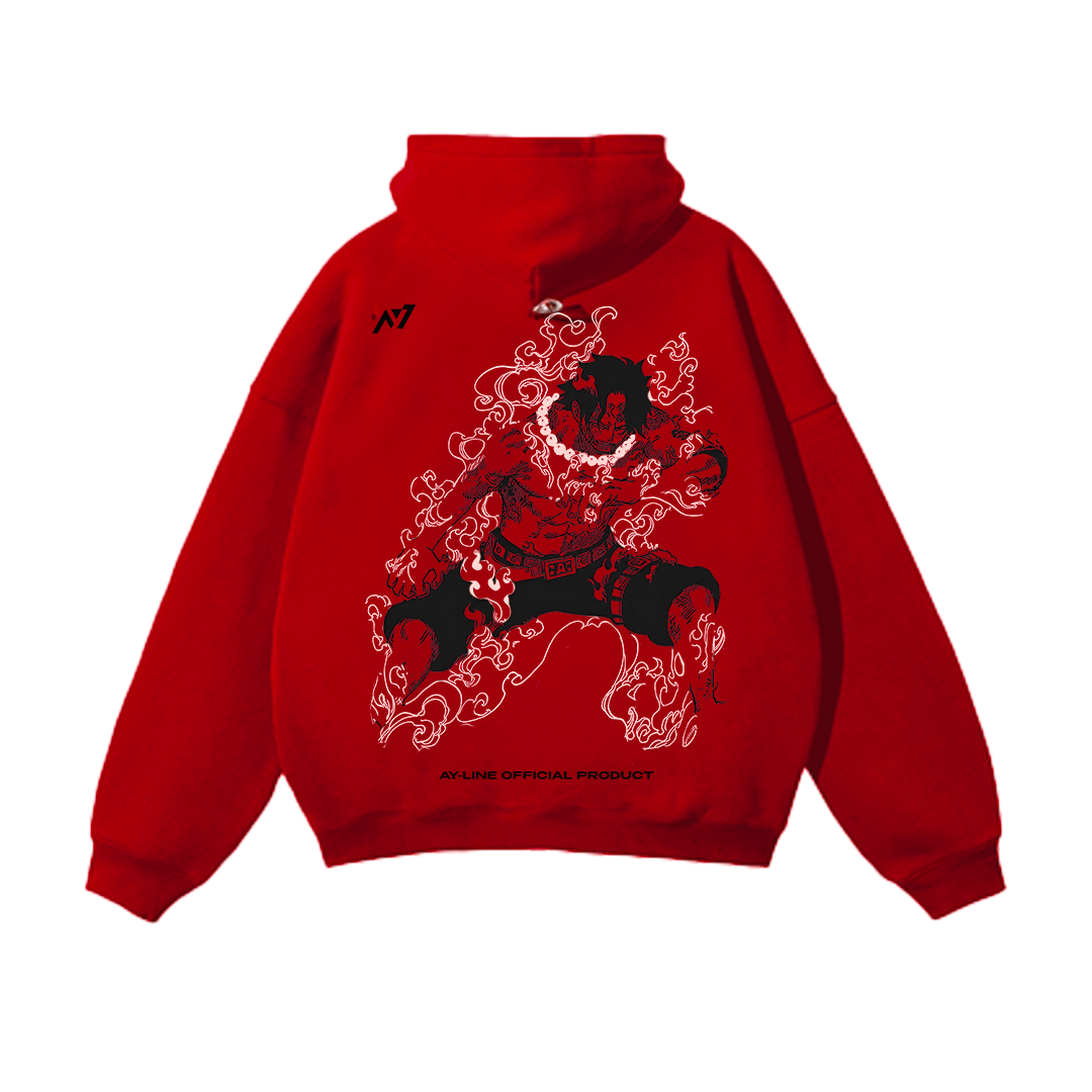 Ace Streetwear Hoodie Red - AY-Line Anime