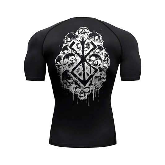 Brand Skull Compression Shirt Black - AY-Line Anime