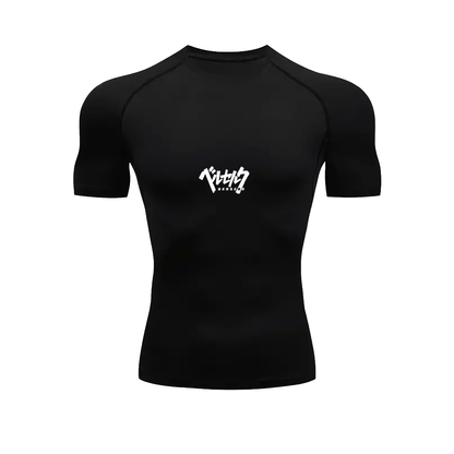 Brand Skull Compression Shirt Black - AY-Line Anime