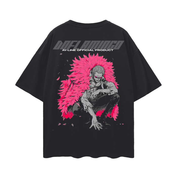 Doflamingo Y2K Streetwear Shirt Black - AY-Line Anime