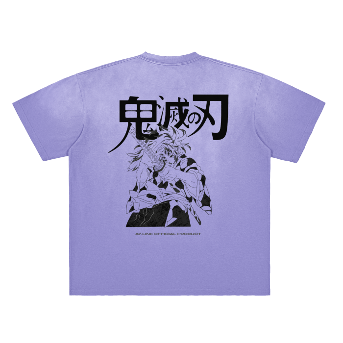 Kokushibo Streetwear Shirt Purple Washed - AY-Line Anime