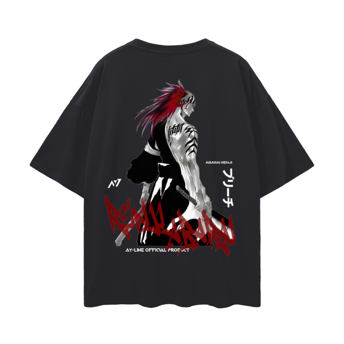 Renji Abarai Streetwear Shirt Black - AY-Line Anime