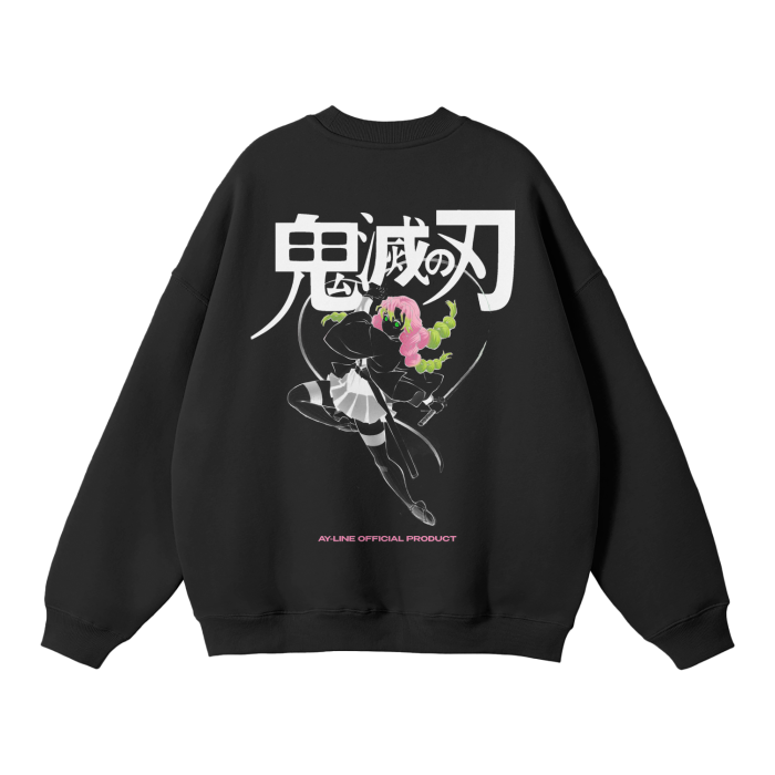 Mitsuri Streetwear Sweatshirt Black - AY-Line Anime