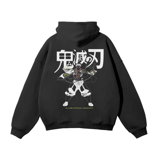 Gyomei Himejima Streetwear Hoodie Black - AY-Line Anime