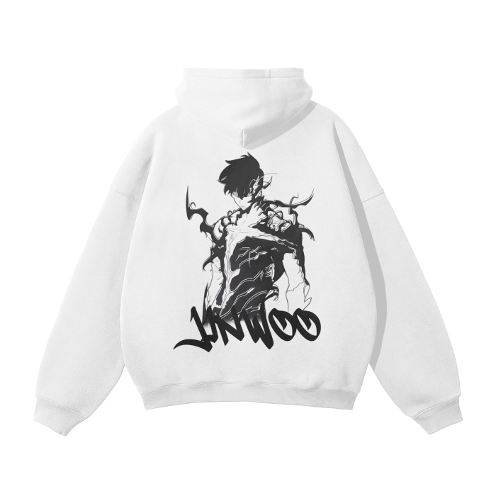 Sung Jin-woo Graffiti Streetwear Hoodie White - AY-Line Anime