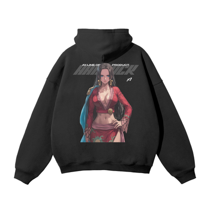 Boa Hancock Y2K Streetwear Hoodie Black - AY-Line Anime