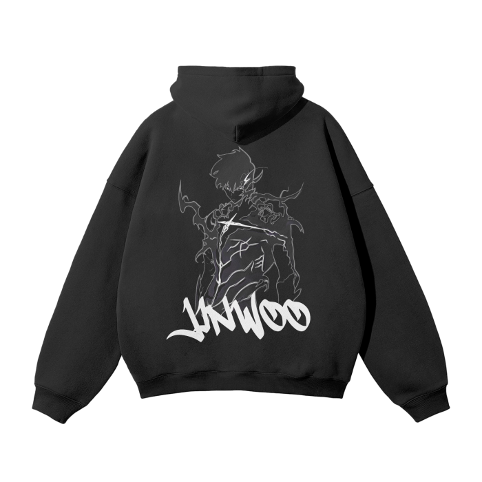 Sung Jin-woo Graffiti Streetwear Hoodie Black - AY-Line Anime