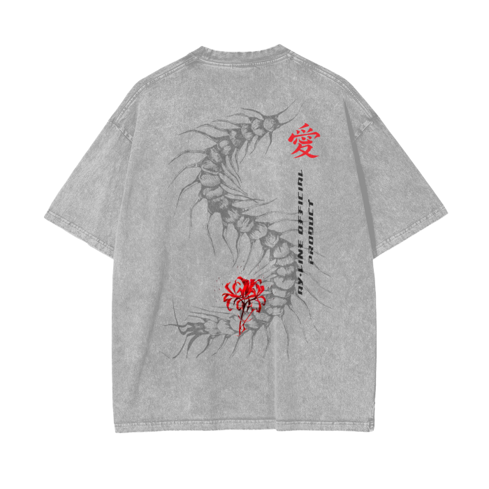 Tokyo Ghoul Centipede Streetwear Shirt Grey Washed - AY-Line Anime