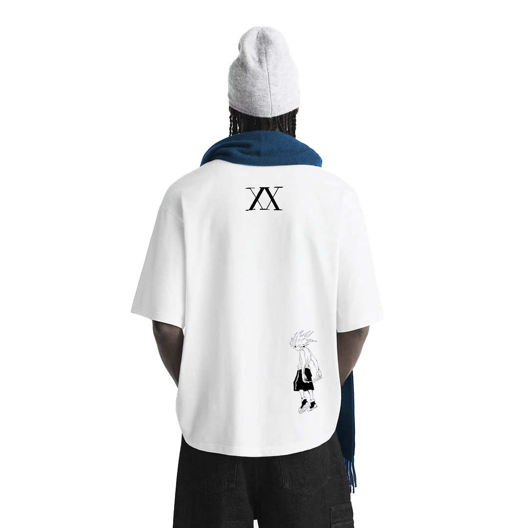 Killua Streetwear Shirt White Heavy Weight - AY-Line Anime