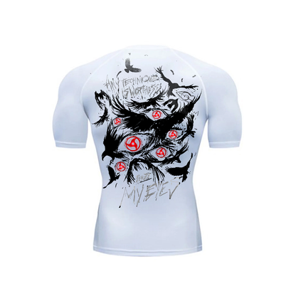 Dark Raven Compression Shirt White - AY-Line Anime